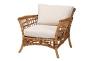 Wendy Natural Brown Rattan Arm Chair Baxton