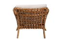 Wendy Natural Brown Rattan Arm Chair Baxton