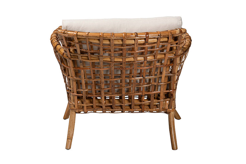 Wendy Natural Brown Rattan Arm Chair Baxton