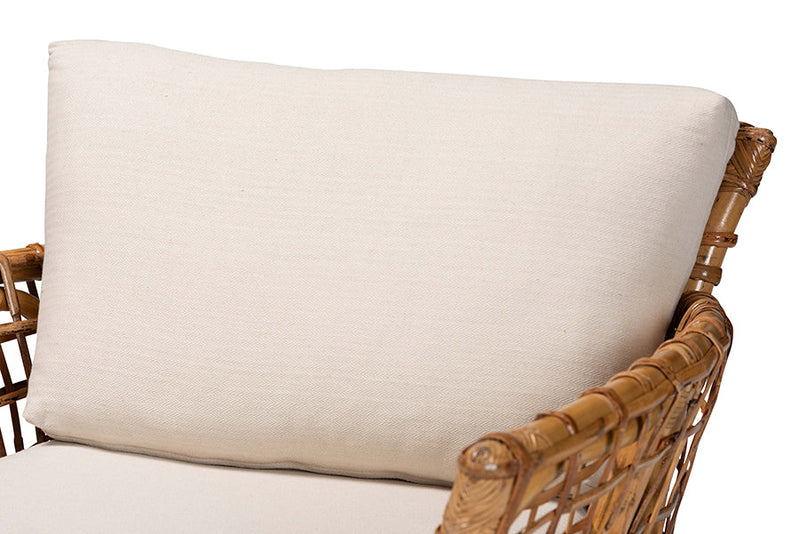 Wendy Natural Brown Rattan Arm Chair Baxton