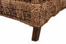Austin Dark Brown Mahogany Wood and Woven Seagrass Arm Chair Baxton