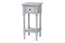 Bakersfield Gray 1-Drawer End Table Baxton