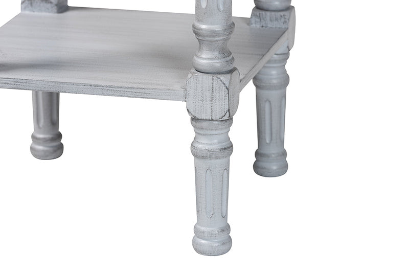 Bakersfield Gray 1-Drawer End Table Baxton