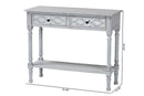 Bakersfield Gray 2-Drawer Console Table Baxton