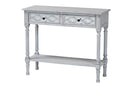 Bakersfield Gray 2-Drawer Console Table Baxton