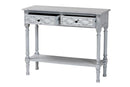 Bakersfield Gray 2-Drawer Console Table Baxton