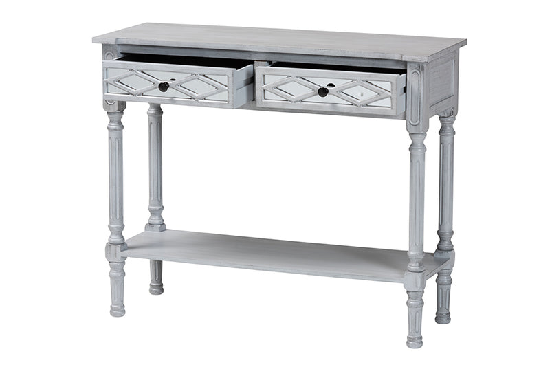 Bakersfield Classic and Traditional Gray Finished Wood 2-Drawer Console Table