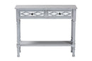 Bakersfield Gray 2-Drawer Console Table Baxton