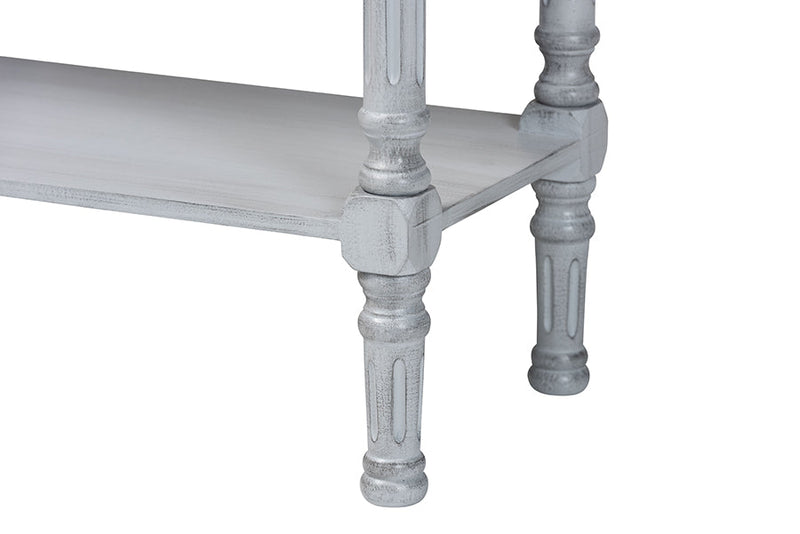 Bakersfield Gray 2-Drawer Console Table Baxton