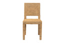 Simona Natural Seagrass and Mahogany Wood Dining Chair Baxton