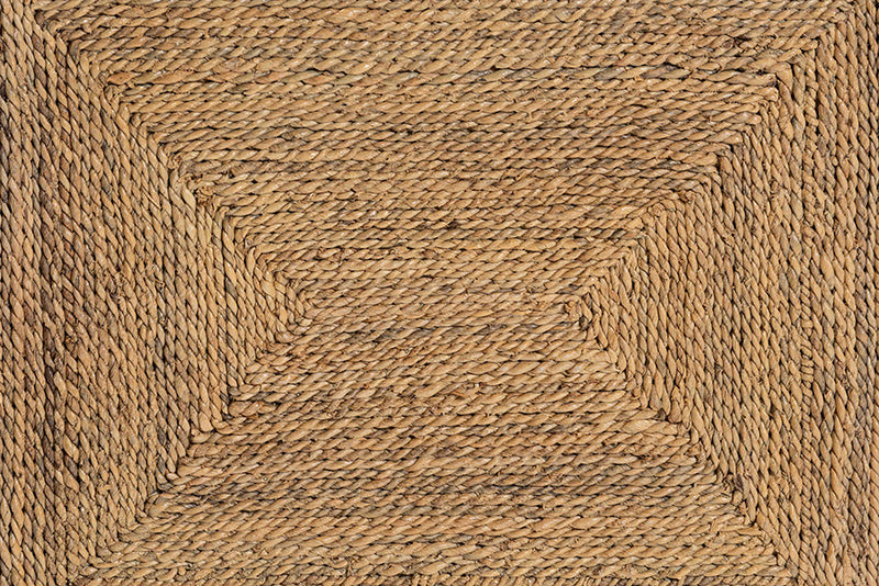 Simona Natural Seagrass and Mahogany Wood Dining Chair Baxton