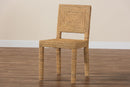 Simona Natural Seagrass and Mahogany Wood Dining Chair Baxton