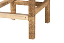 Simona Natural Seagrass and Mahogany Wood Counter Stool Baxton