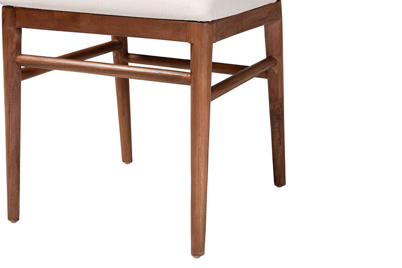 Leon Natural Seagrass and Acacia Wood 2Pc Dining Chair Set Baxton