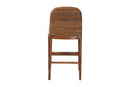 Leon Seagrass and Acacia Wood Counter Stool Baxton