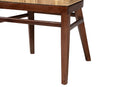 Jerilyn Natural Rattan and Walnut Brown Acacia Wood Dining Chair Baxton