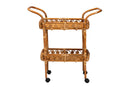 Eviana Natural Brown Rattan Kitchen Cart Baxton