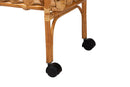 Eviana Natural Brown Rattan Kitchen Cart Baxton
