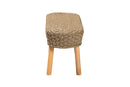 Euclid Natural Seagrass and Acacia Wood Accent Bench Baxton