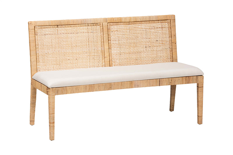 Giolla Bohemian Light Honey Rattan 2-Piece Banquette Set