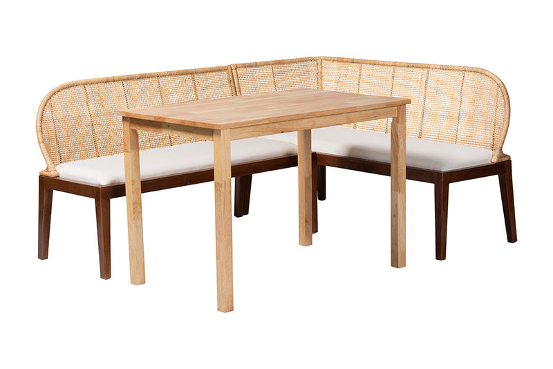 Oksana 3-Piece Dining Nook Set Baxton