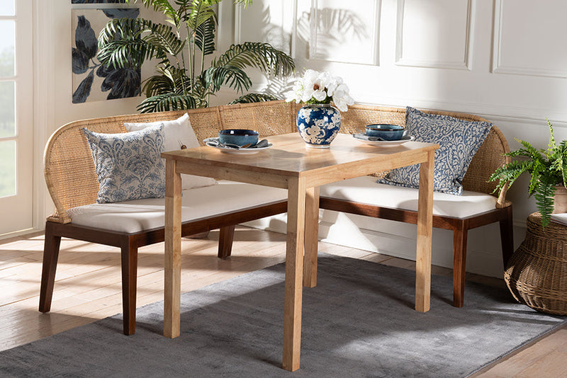 Oksana 3-Piece Dining Nook Set Baxton