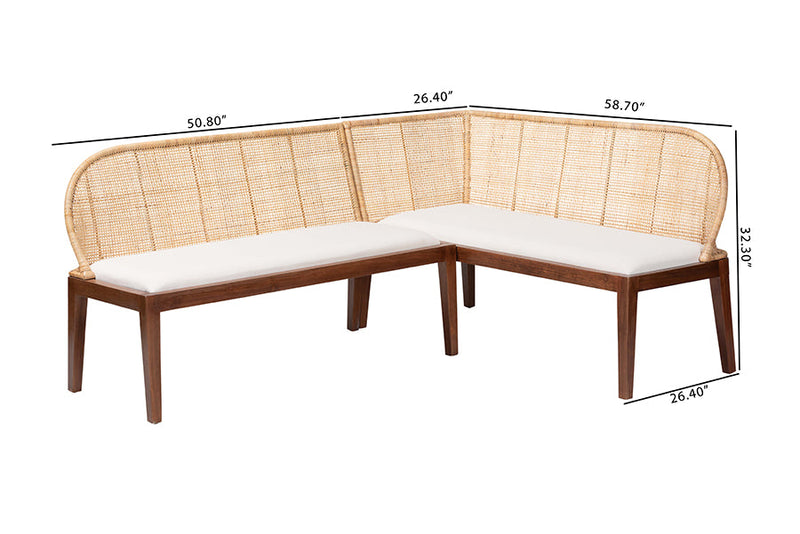 Oksana 2Pc Corner Bench Set with Cushion Baxton