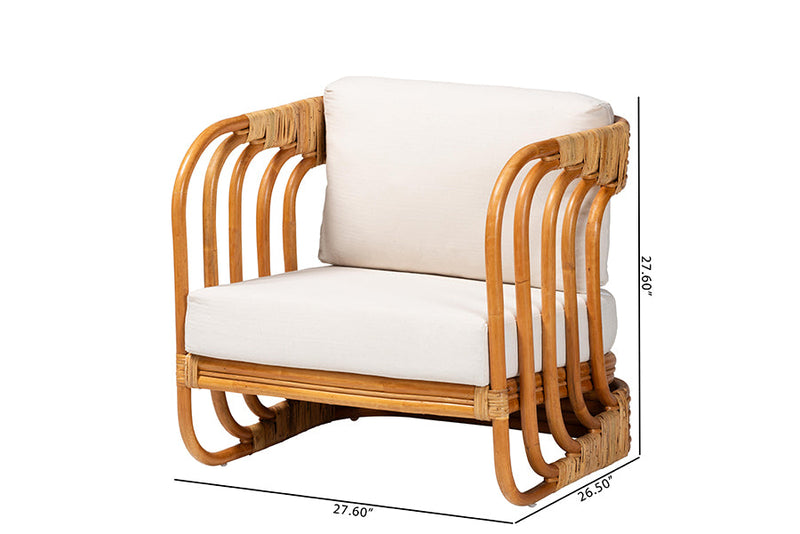 Connell Natural Rattan Arm Chair Baxton