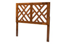 Willow Modern Walnut Brown Queen Size Headboard Baxton