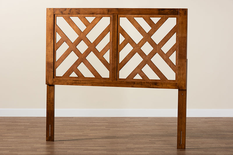 Willow Modern Walnut Brown Finished Wood Queen Size Headboard