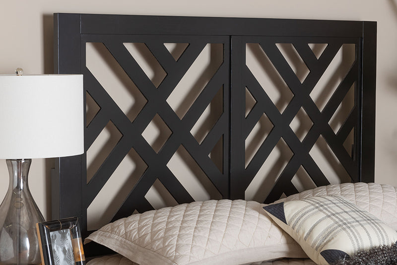 Willow Modern Dark Brown Finished Wood Queen Size Headboard