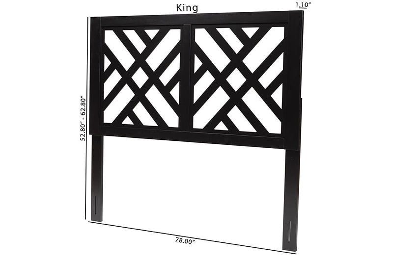 Willow Modern Dark Brown Queen Size Headboard Baxton