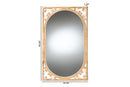 Finsbury Natural Brown Rattan Accent Wall Mirror Baxton