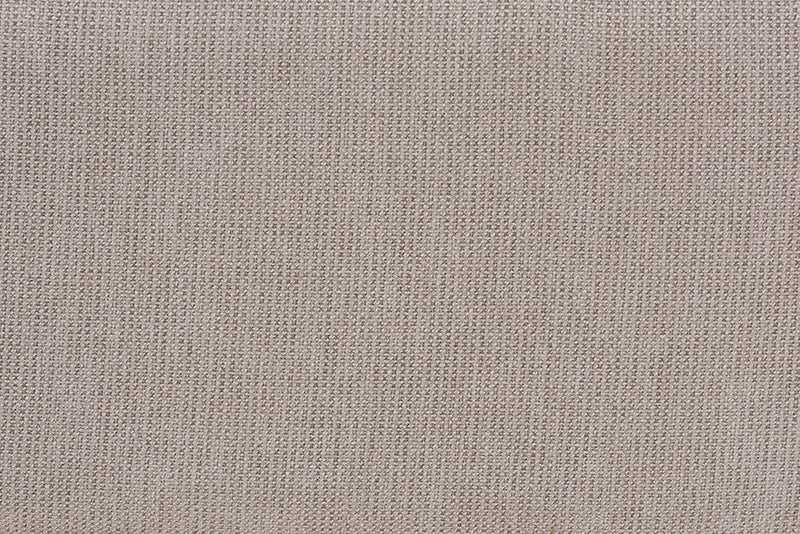 Horton Japandi Light Gray Fabric and Walnut Brown Arm Chair w/Woven Rattan Baxton
