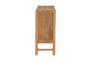 Carlin Bohemian Natural Rattan and Reclaimed Wood Cabinet Baxton
