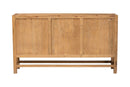 Carlin Bohemian Natural Rattan and Reclaimed Wood Cabinet Baxton