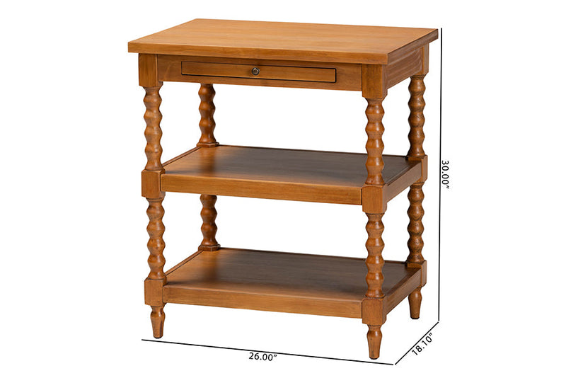 Valere Walnut Brown End Table Baxton