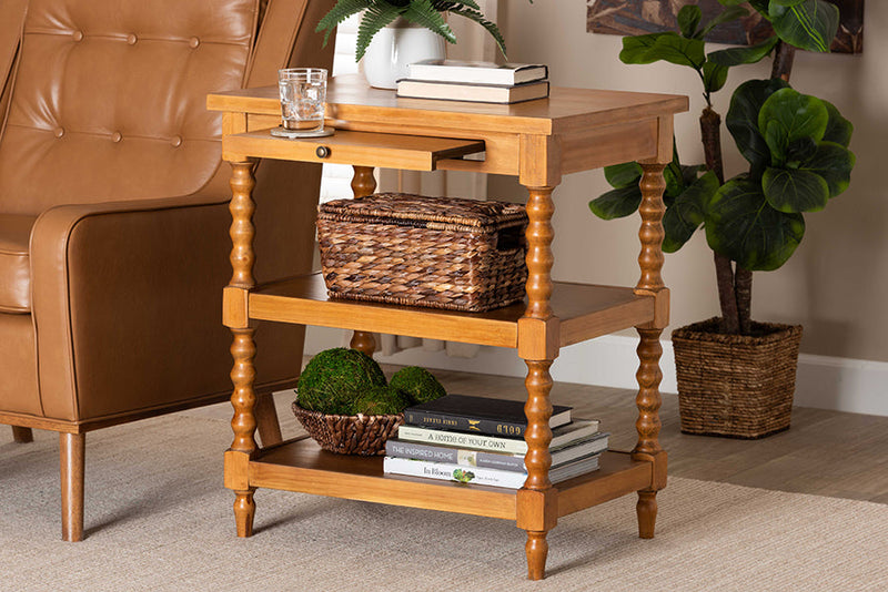 Valere Walnut Brown End Table Baxton