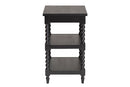 Valere Black Wood End Table Baxton