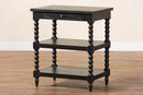 Valere Black Wood End Table Baxton