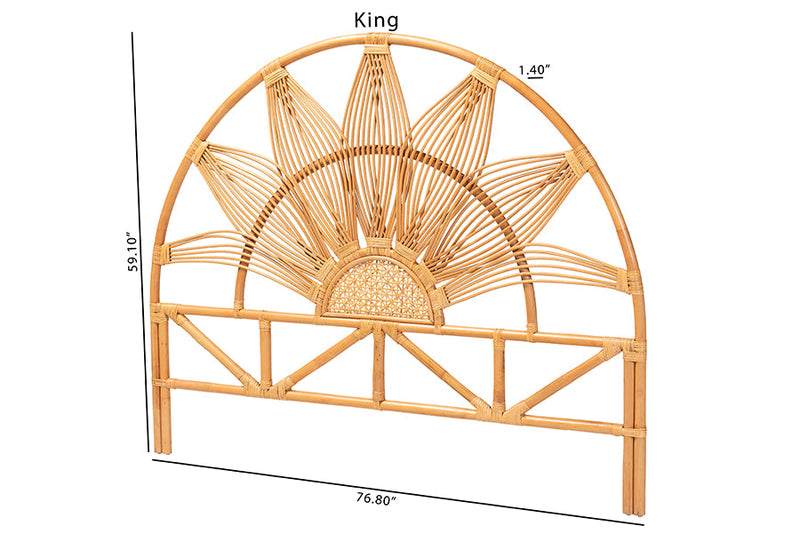 Katrice Natural Rattan Queen Size Standalone Headboard Baxton