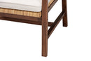 Mila Bohemian Light Honey Rattan and Acacia Wood Arm Chair Baxton