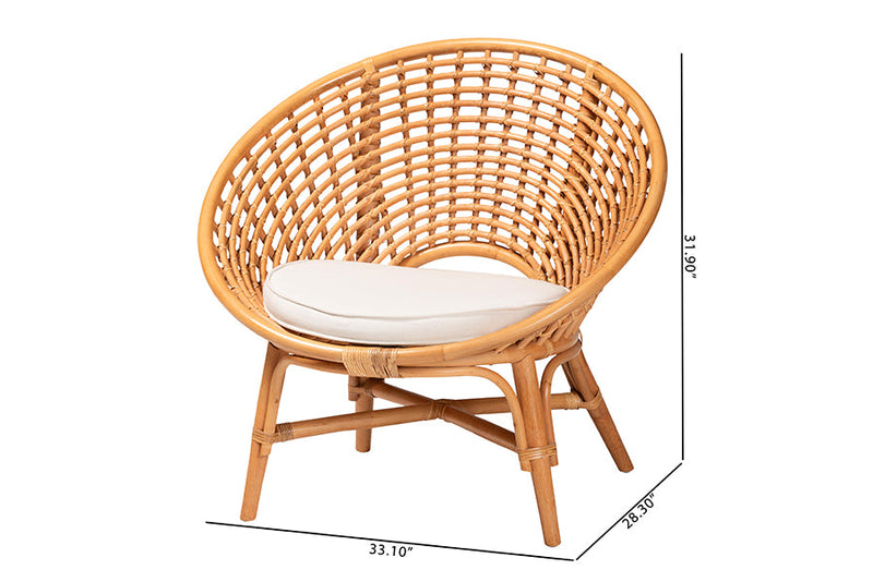 Marcos Natural Rattan Accent Chair Baxton