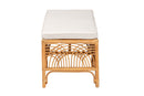 Daley Natural Brown Rattan Bench Baxton