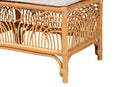 Daley Natural Brown Rattan Bench Baxton