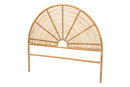 Ceri Honey Rattan Queen Size Standalone Headboard Baxton