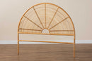 Ceri Honey Rattan Queen Size Standalone Headboard Baxton