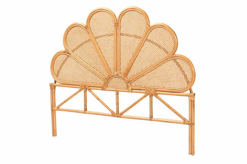 Ember Honey Rattan Queen Size Standalone Headboard Baxton