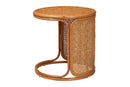 Julia Bohemian Honey Rattan Large End Table Baxton