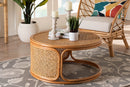 Julia Bohemian Honey Rattan Coffee Table Baxton